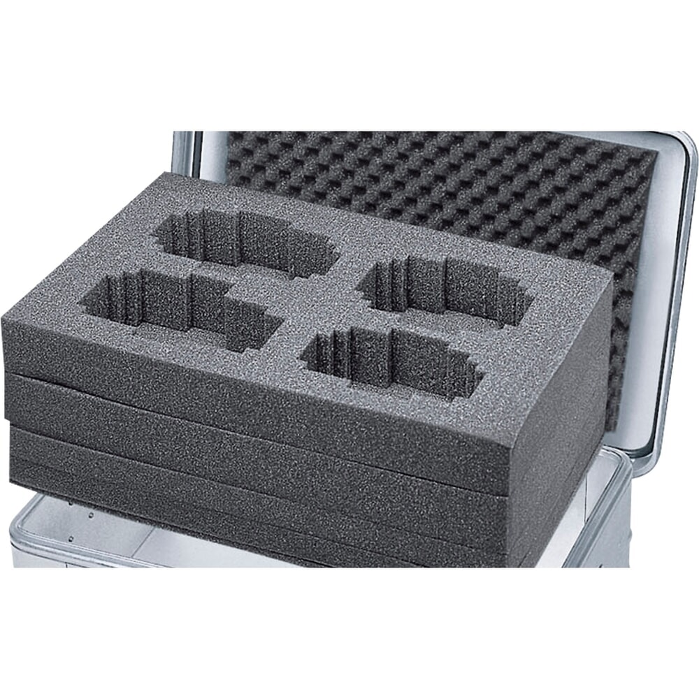 Produktabbildung: ZARGES Alu-Transportbox Würfelschaumset, vorgestanzte Einlagen, HxBxT 350 x 550 x 220 mm