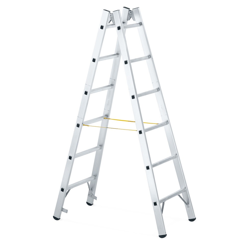 Produktabbildung: ZARGES Aluminium-Sprossenleiter, 2-seitig begehbar, Standhöhe 1,55 m