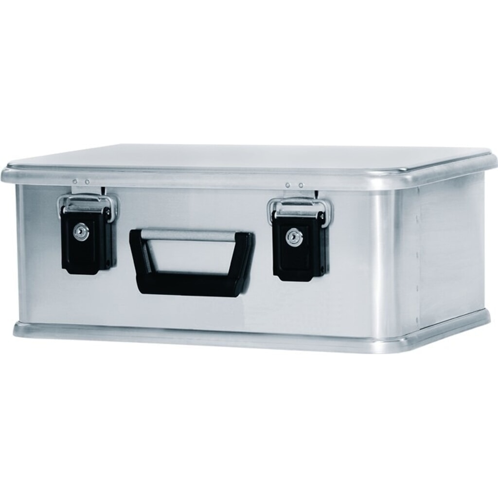 ZARGES Alu-Transportbox Mini XS, mit Klappverschluss, LxBxH 500 x 340 x 200 mm, 24 Liter Produktabbildung: ZARGES Alu-Transportbox Mini XS, mit Klappverschluss, LxBxH 500 x 340 x 200 mm, 24 Liter