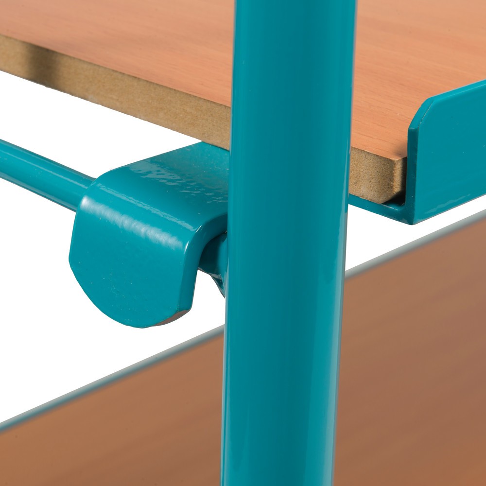 Produktabbildung Nr. 3: Etagenwagen Ameise®, 3 variable Holzböden à 1.615 x 635 mm, mit Zentralbremse