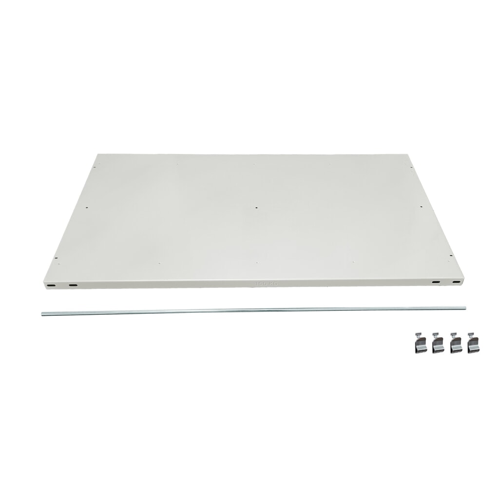 Produktabbildung: Zusatzboden für SCHULTE Aktenregal in schwarz, mit Endanschlägen, BxT 750 x 600 mm
