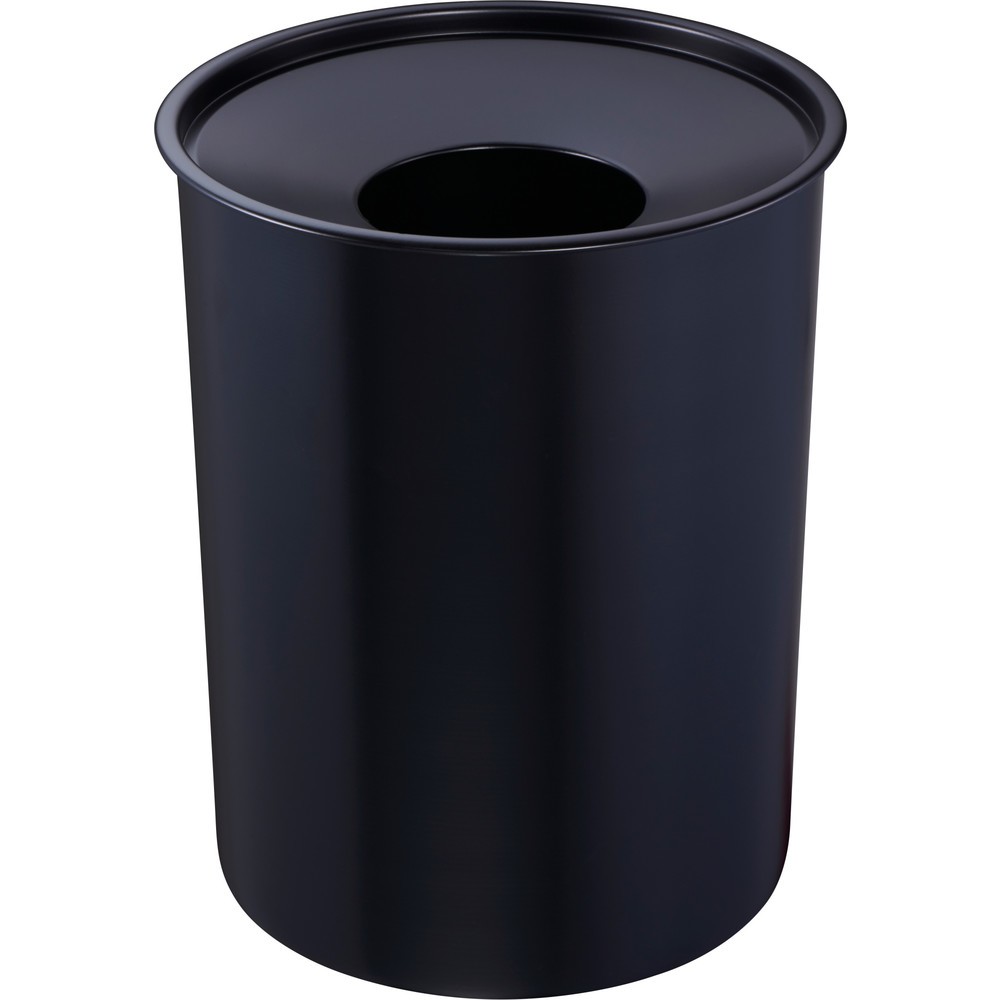 Produktabbildung: Zwingo Sicherheitspapierkorb, 13 Liter, TÜV/GS-zertifiziert, flammenhemmender Löschkopf, schwarz