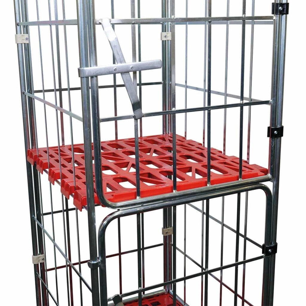 Zwischenboden aus HDPE für Rollbehälter 4-seitig, BxT 710 x 710 mm, lichtblau Produktabbildung: Zwischenboden aus HDPE für Rollbehälter 4-seitig, BxT 710 x 710 mm, lichtblau