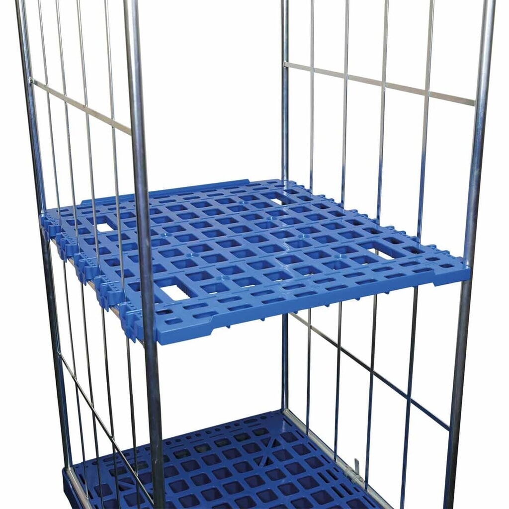 Zwischenboden aus HDPE für Rollbehälter Classic 2-seitig, BxT 710 x 810 mm, enzianblau Produktabbildung: Zwischenboden aus HDPE für Rollbehälter Classic 2-seitig, BxT 710 x 810 mm, enzianblau