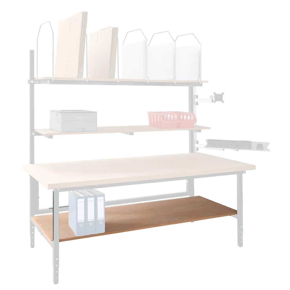 Produktabbildung: Zwischenboden für Packtisch Multiplex, BxT 1.880 x 680 mm