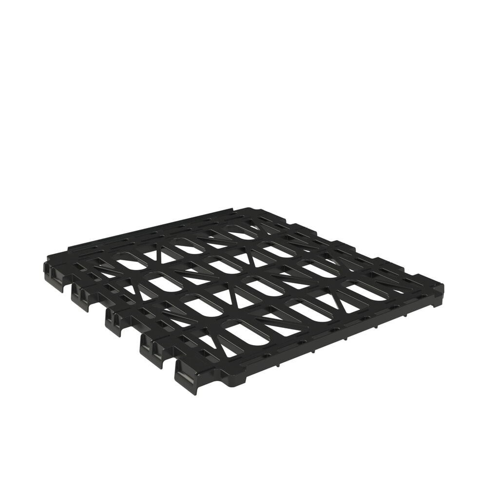Produktabbildung: Zwischenboden für rolltainer® Rollbehälter aus Recycling-Kunststoff, schwarz, BxT 710 x 778 mm